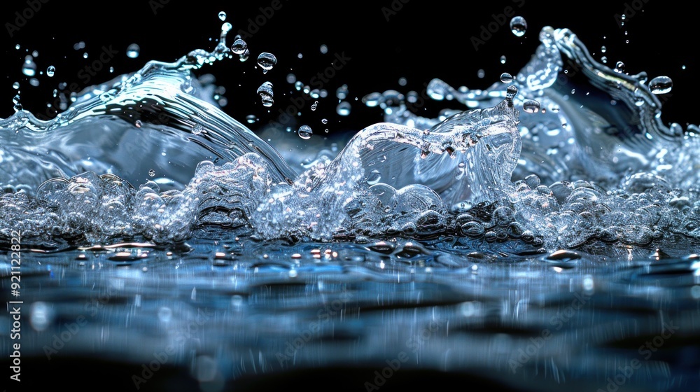 Water Splash and Bubbles in Motion Water Splash and Bubbles in Motion
