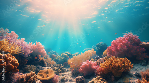 Wallpaper Mural coral reef in sea Torontodigital.ca