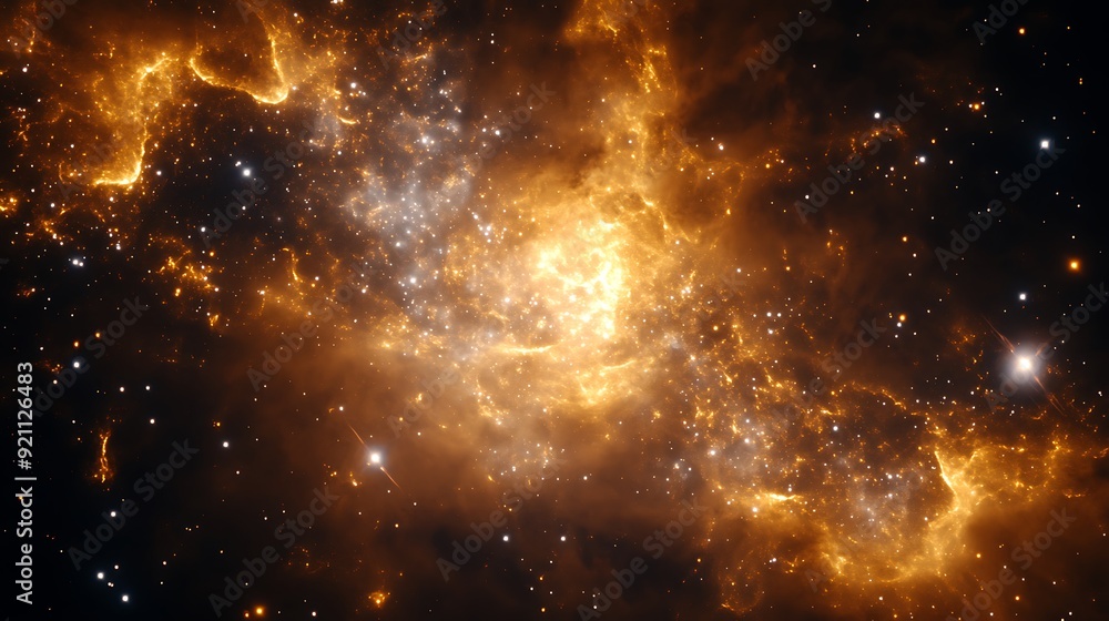 Naklejka premium Enigmatic Ethereal Glow in the Dark Universe