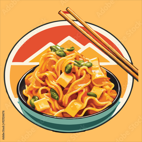 Noodles vector