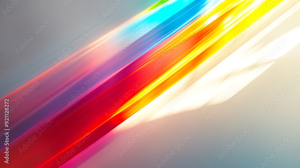 Vibrant Rainbow Spectrum on Light Gray Background for Joyful Design Elements Vibrant Rainbow Spectrum on Light Gray Background for Joyful Design Elements