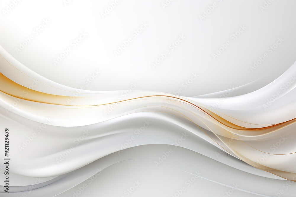 Abstract white and gold wave background. Abstract white and gold wave background.