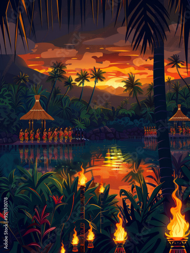 Hawaiian luau in Honolulu