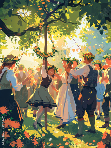 Swedish Midsummer celebration