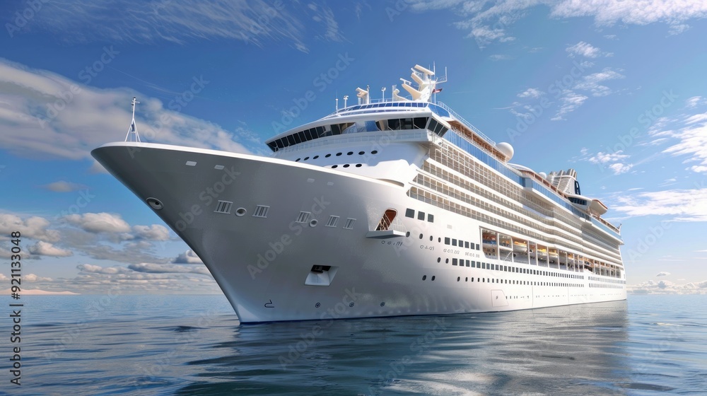 Luxury Cruise Ship on the Ocean Luxury Cruise Ship on the Ocean