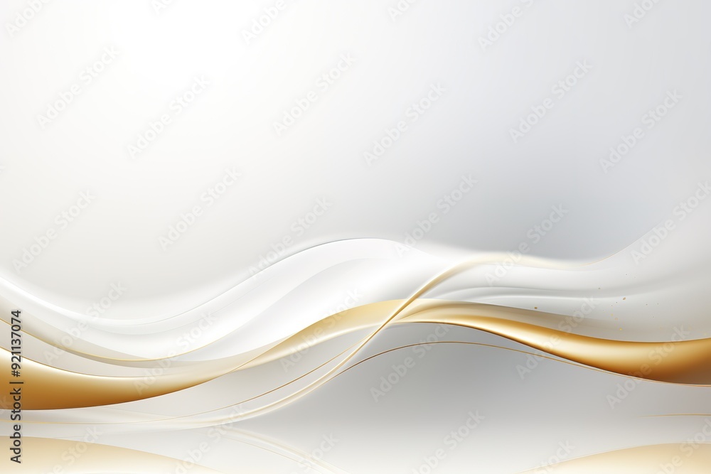 Abstract white and gold wave background with copy space. Abstract white and gold wave background with copy space.