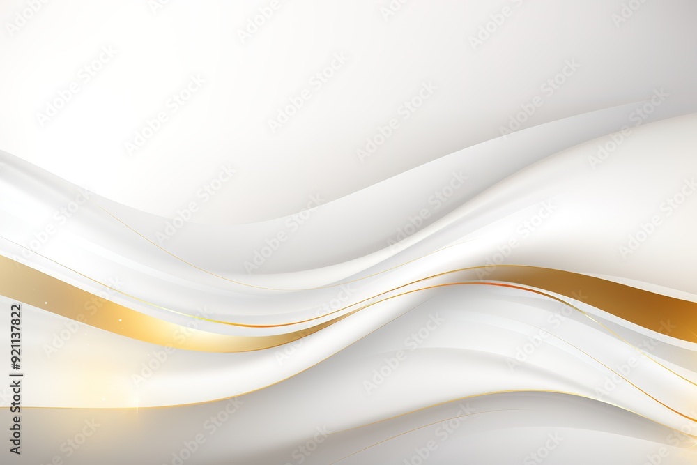 Abstract white and gold wave background with copy space. Abstract white and gold wave background with copy space.