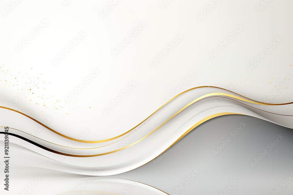 Abstract white and gold wave background with copy space. Abstract white and gold wave background with copy space.