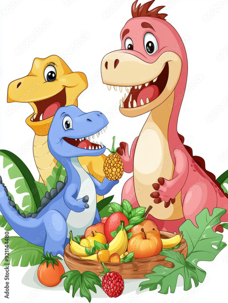 Naklejka premium cartoon dinosaur cute