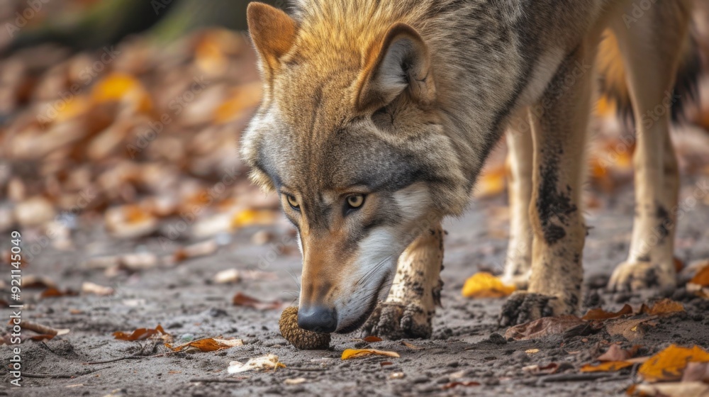 Obraz premium Wolf in its natural habitat