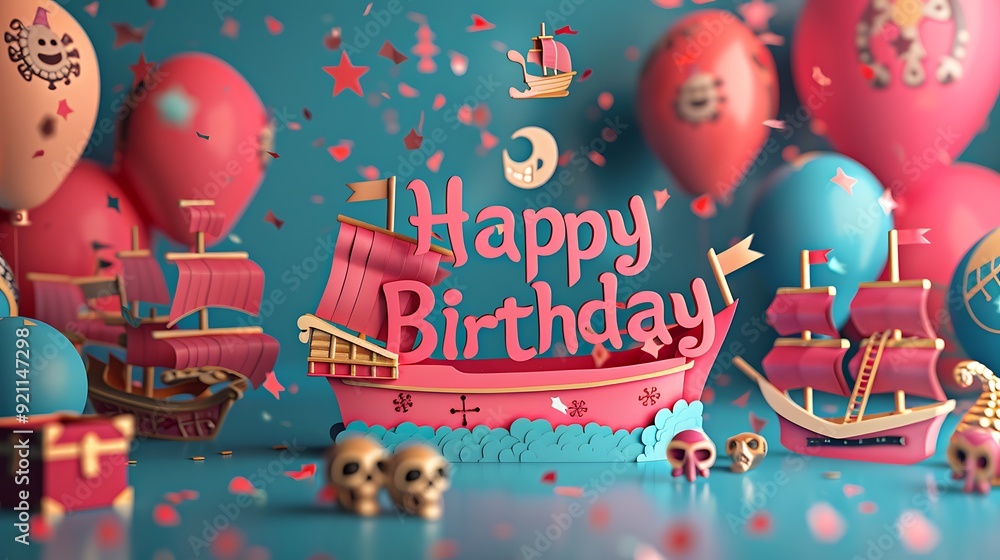 Fototapeta premium A vibrant paper art banner with 