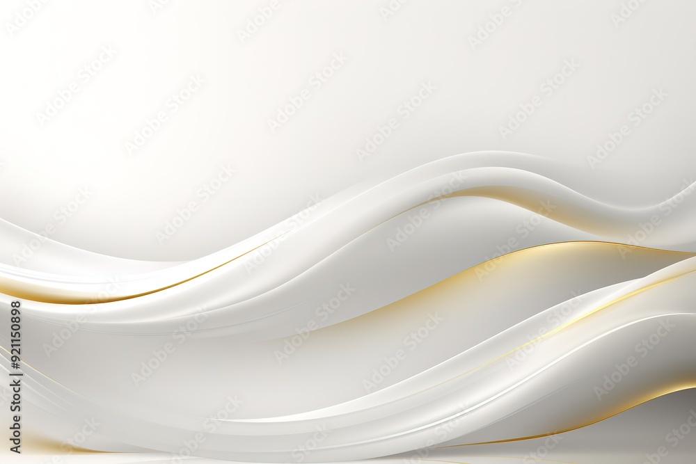 Abstract white and gold waves background with copy space. Abstract white and gold waves background with copy space.