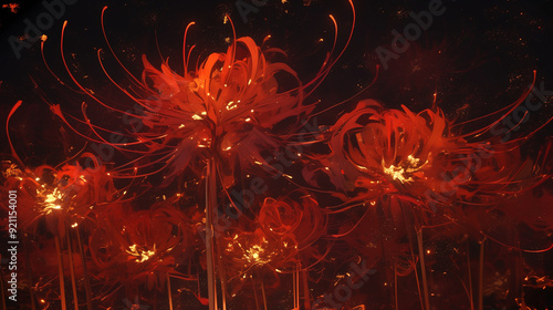 山の中の彼岸花	