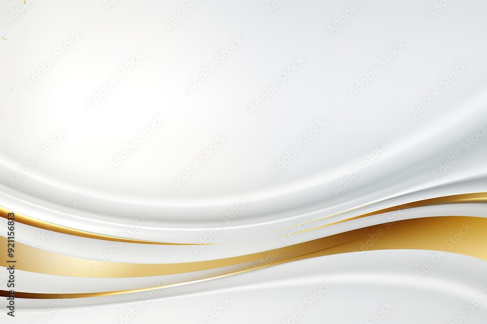 Abstract white and gold wavy background. Abstract white and gold wavy background.
