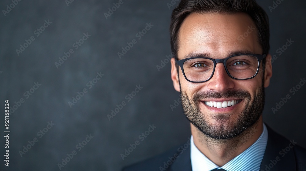 Confident Businessman's Winning Smile Confident Businessman's Winning Smile