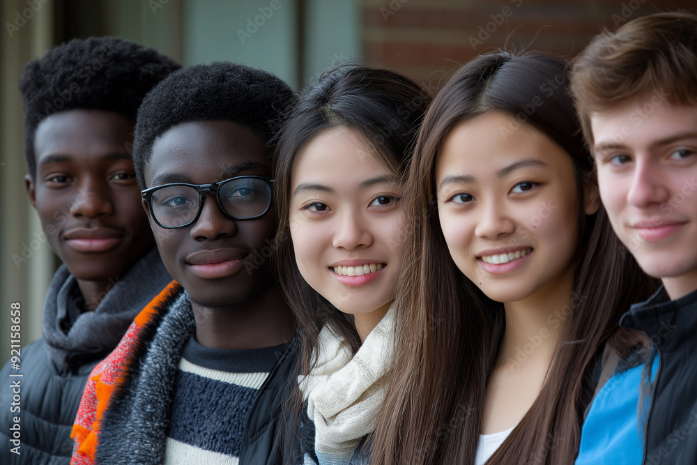 A group of diverse college students A group of diverse college students