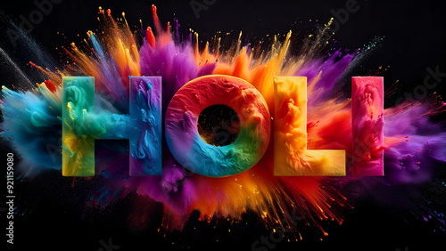 Holi Festival Rainbow colors dust xxplosion