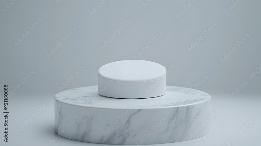 White Marble Platform for Product Presentation White Marble Platform for Product Presentation