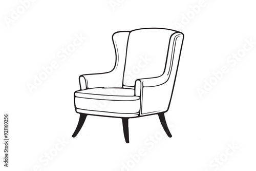 Sofa silhouette vector illustration