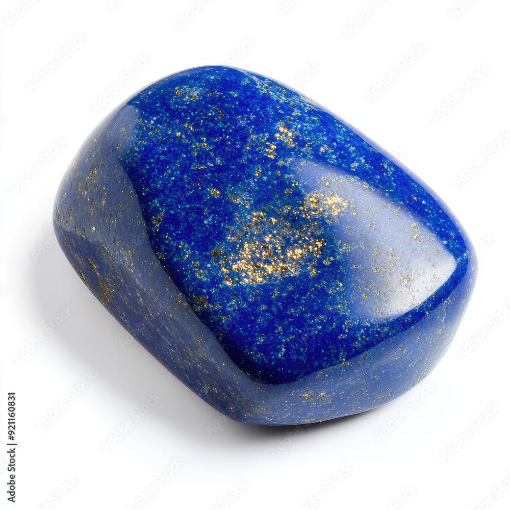 Lapis Lazuli with Distinct Gold Flecks in Detailed Close-up Lapis Lazuli with Distinct Gold Flecks in Detailed Close-up