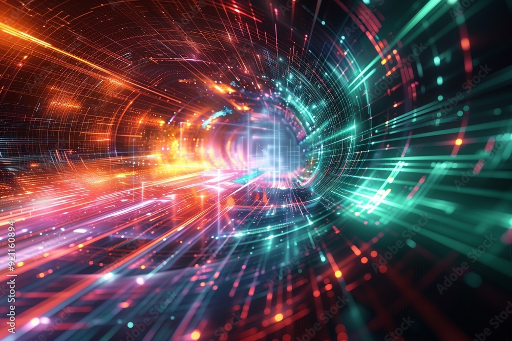 Abstract futuristic perspective background - digitally generated image Abstract futuristic perspective background - digitally generated image