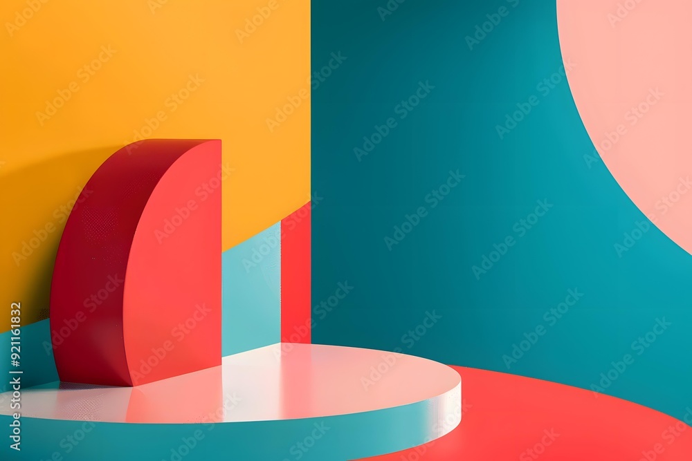 Abstract Colorful Geometric Shapes Design Background Abstract Colorful Geometric Shapes Design Background