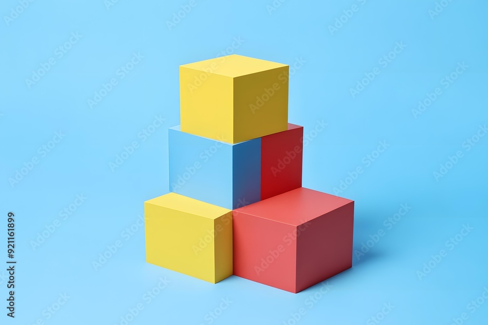 Abstract Colorful Cubes Geometric Shape Design Abstract Colorful Cubes Geometric Shape Design