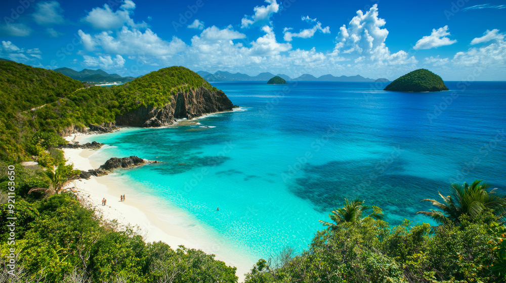 A secluded beach surrounded by lush greenery and turquoise water. Ideal for a serene escape, featuring an unspoiled paradise and calm waves. A secluded beach surrounded by lush greenery and turquoise water. Ideal for a serene escape, featuring an unspoiled paradise and calm waves.