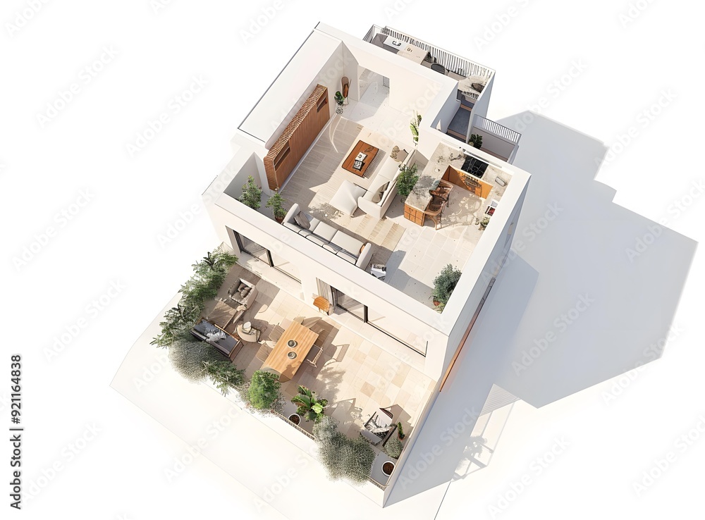 Modern Interior Design Plan With Terrace Modern Interior Design Plan With Terrace