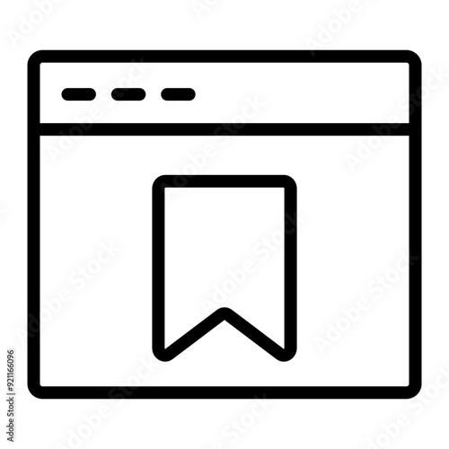 Bookmark Line Icon Design