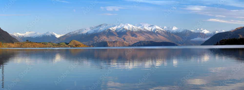 Obraz premium Lake Wanaka Panorama, Otago New Zealand