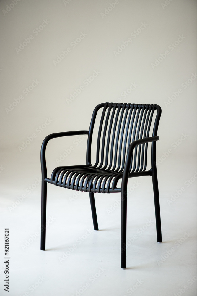 a black chair in a white background a black chair in a white background