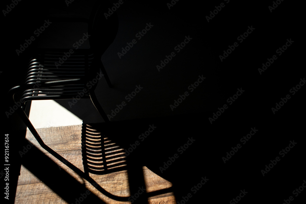 the shadow of a chair on the floor the shadow of a chair on the floor