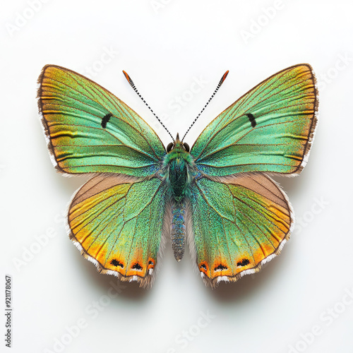 Detailed View of a Green Hairstreak Butterfly's Intricate Wings