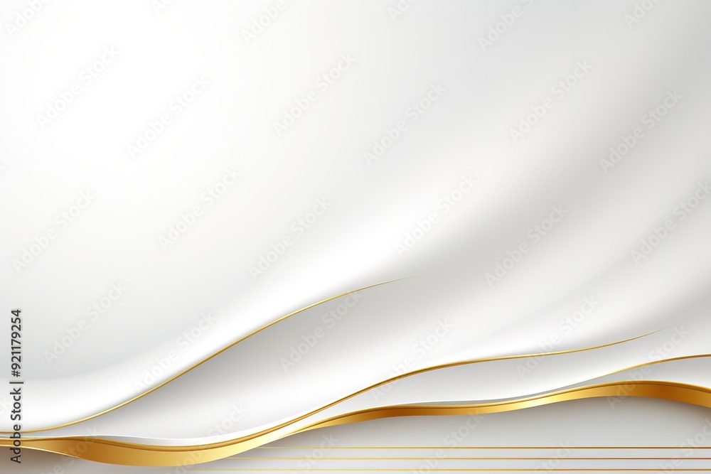 Abstract white and gold wavy background. Abstract white and gold wavy background.