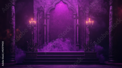 Spooky Gothic Purple Podium