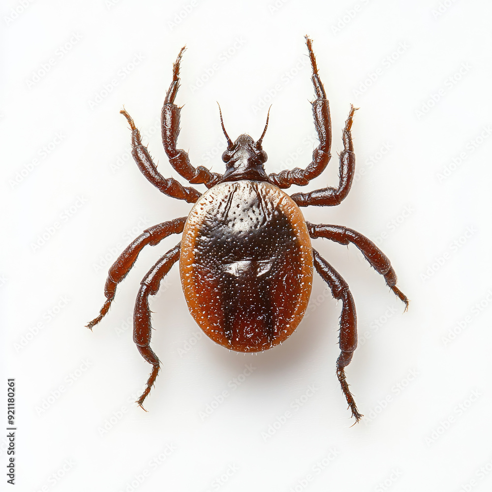 Detailed Macro Photograph of Ticks Isolated on White Detailed Macro Photograph of Ticks Isolated on White