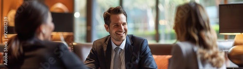 Wealth manager consulting a highnetworth individual, investment, wealth management