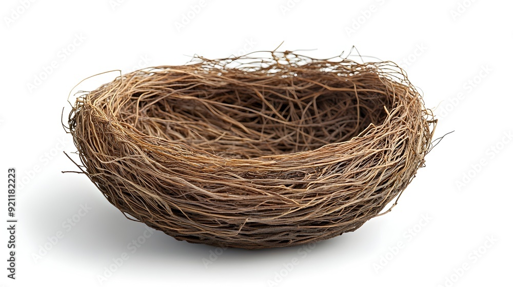 Highly Detailed Photograph of an Edible Woven Bird s Nest Isolated on White Background Highly Detailed Photograph of an Edible Woven Bird s Nest Isolated on White Background