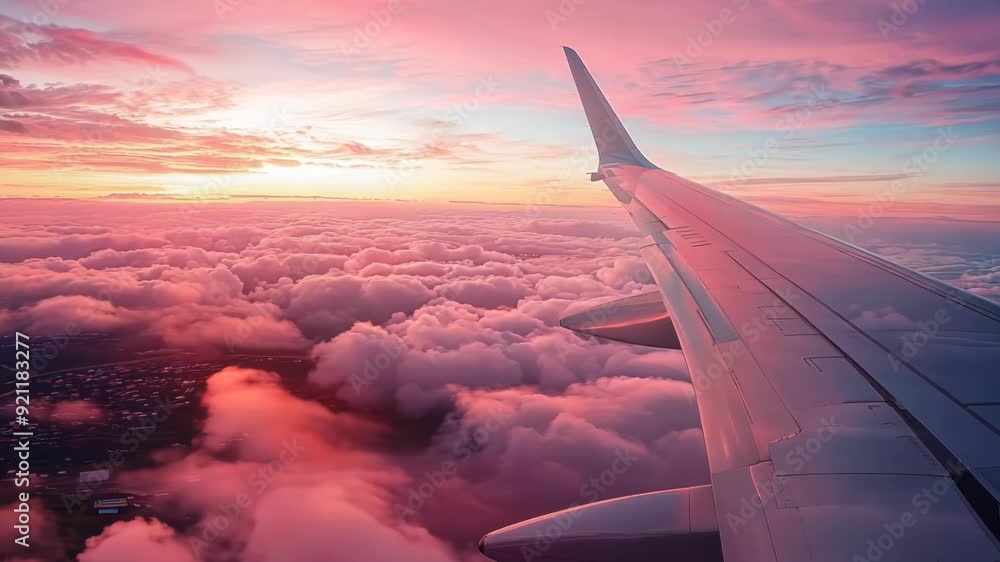 Aerial View of Clouds at Sunset Aerial View of Clouds at Sunset