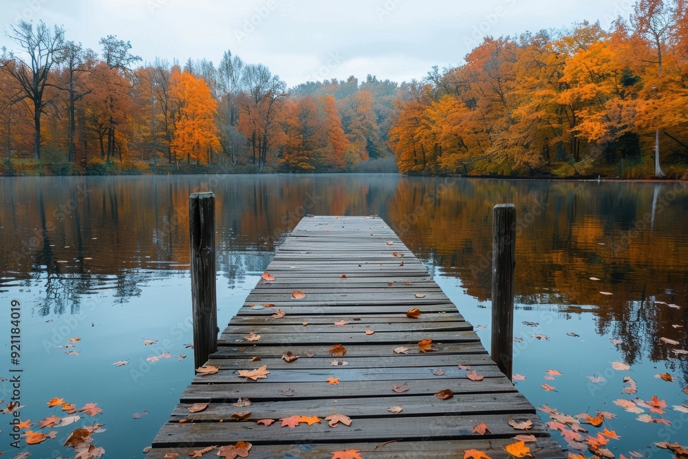 Autumn travel concept with colorful foliage, cozy vibes, and scenic landscapes...