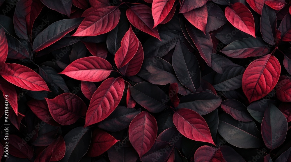 Red and Green Leaves Background Red and Green Leaves Background