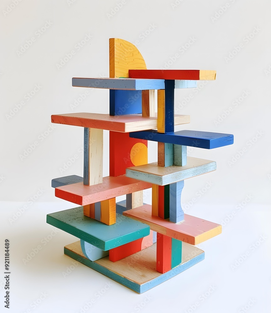 Abstract Geometric Wooden Sculpture Abstract Geometric Wooden Sculpture