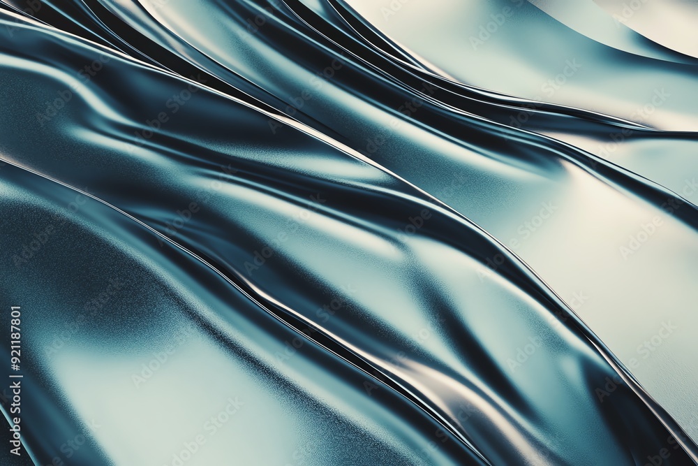 A close-up of smooth metallic waves, showcasing rich textures and a modern aesthetic for artistic and design projects. A close-up of smooth metallic waves, showcasing rich textures and a modern aesthetic for artistic and design projects.