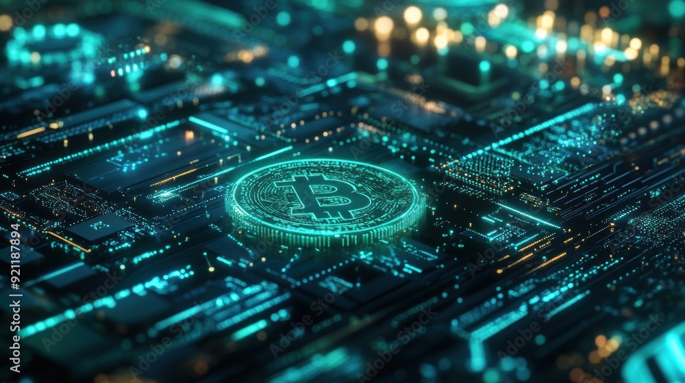 Bitcoin Integrated in a High-Tech Circuit Board Bitcoin Integrated in a High-Tech Circuit Board