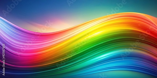 Smooth abstract background image with rainbow-colored waves , rainbow, colorful, smooth, abstract, waves, background, vibrant