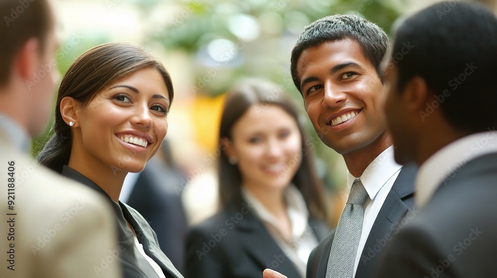 Building Connections, Building Success: A diverse team of professionals engage in lively conversation, their smiles reflecting camaraderie and shared goals. Building Connections, Building Success: A diverse team of professionals engage in lively conversation, their smiles reflecting camaraderie and shared goals.