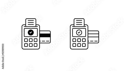 Point Of Sale icon design with white background stock illustration