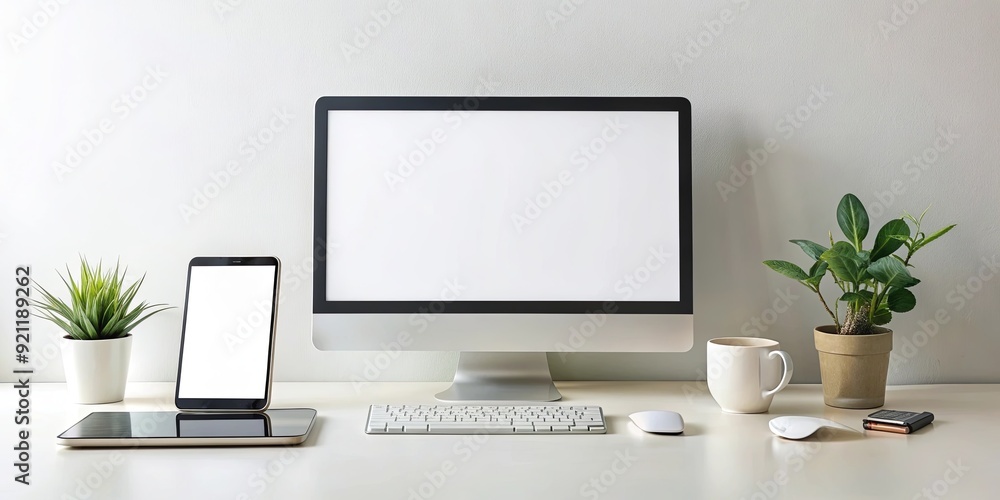 Isolated devices mockup on white background, devices, mockup, technology, gadgets, isolated, template, design, blank Isolated devices mockup on white background, devices, mockup, technology, gadgets, isolated, template, design, blank
