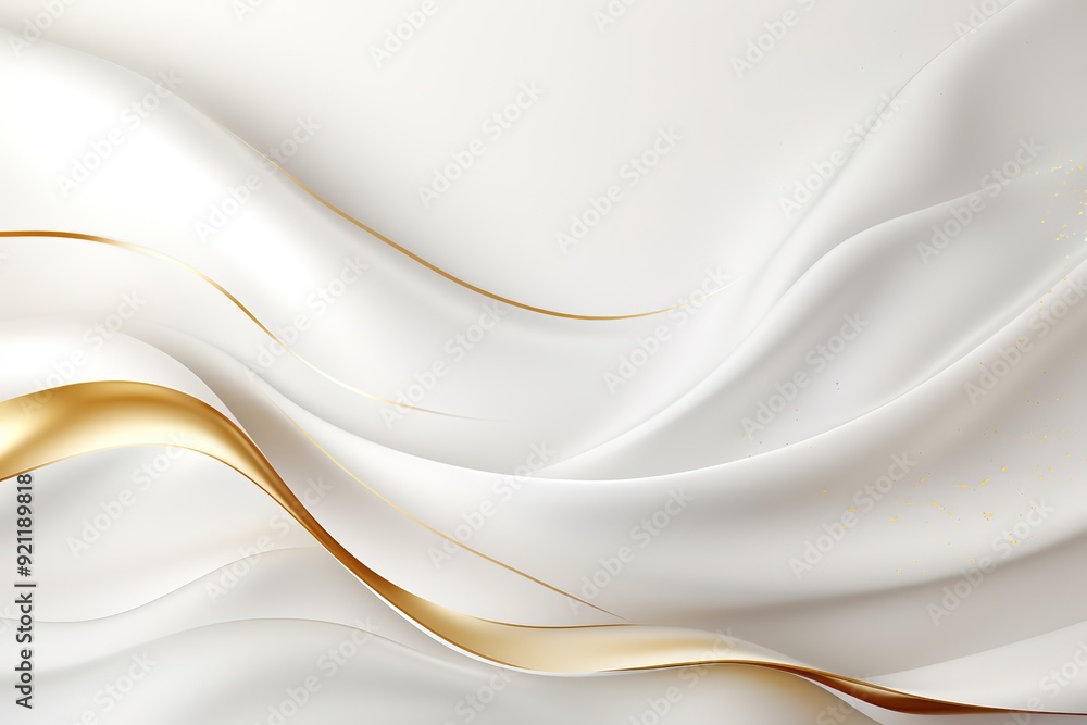 Abstract white and gold wavy background with elegant design. Abstract white and gold wavy background with elegant design.